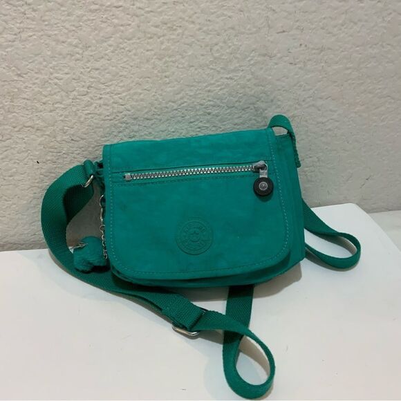 Kipling mini crossbody green flap - Picture 1 of 8